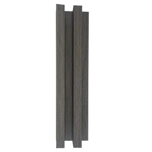 Panou decorativ riflaj WPC, montaj rapid, rezistenta ridicata, Naimeed D7518, 260x21.4x6cm, gri