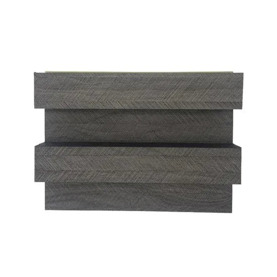 Panou decorativ riflaj WPC, montaj rapid, rezistenta ridicata, Naimeed D7518, 260x21.4x6cm, gri