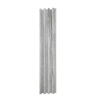 Panou decorativ riflaj WPC, montaj rapid, rezistenta ridicata, Naimeed D7527, 260x16.8x2.3cm, gri