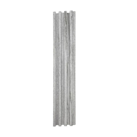 Panou decorativ riflaj WPC, montaj rapid, rezistenta ridicata, Naimeed D7527, 260x16.8x2.3cm, gri