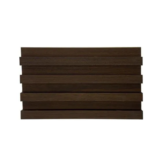 Panou decorativ riflaj WPC, montaj rapid, rezistenta ridicata, Naimeed D7530, 260x16.8x2.3cm, nuc inchis