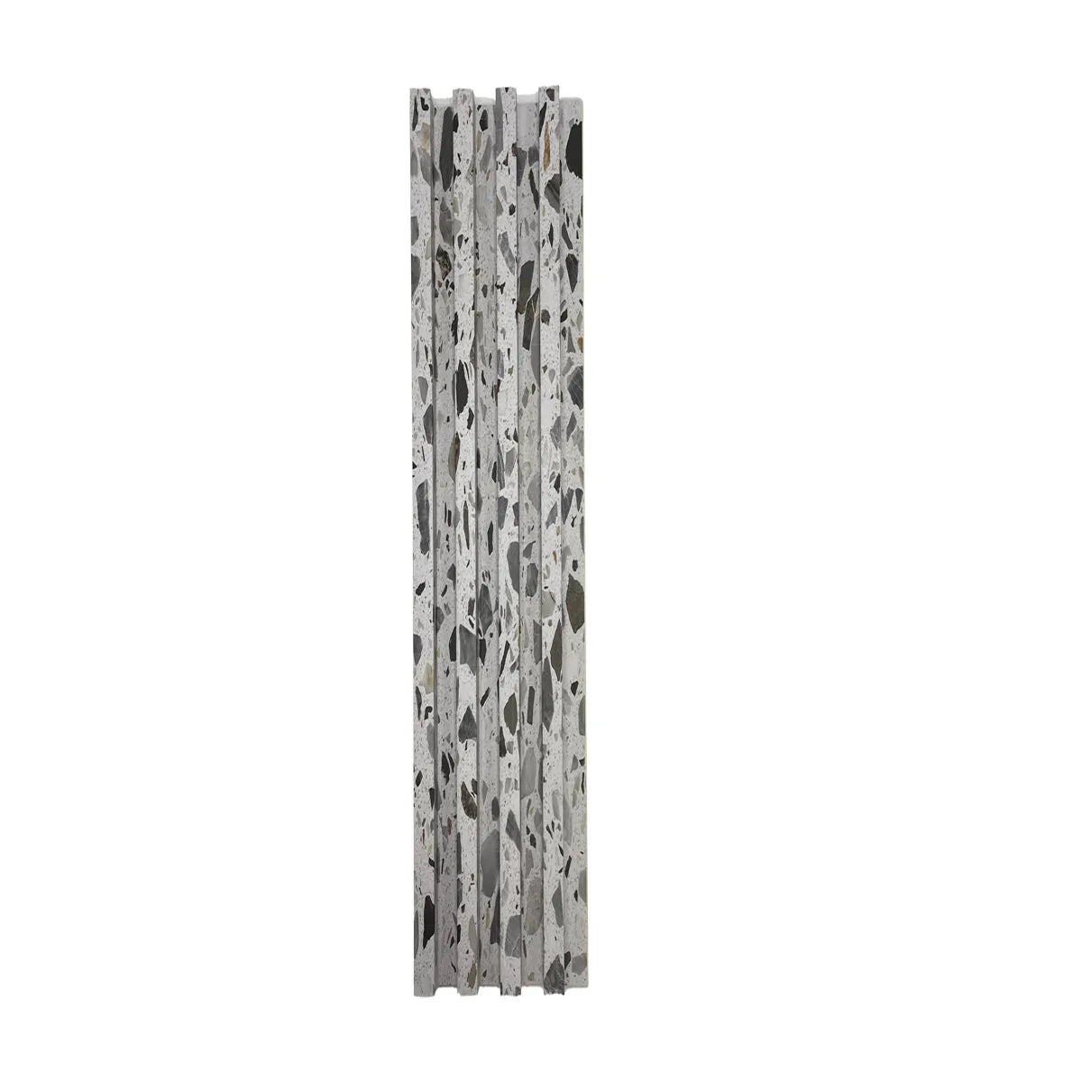 Panou decorativ riflaj WPC, montaj rapid, rezistenta ridicata, Naimeed D7532, 260x16.8x2.3cm, alb