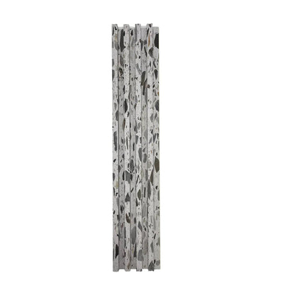 Panou decorativ riflaj WPC, montaj rapid, rezistenta ridicata, Naimeed D7532, 260x16.8x2.3cm, alb