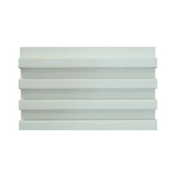 Panou decorativ riflaj WPC, montaj rapid, rezistenta ridicata, Naimeed D7534, 260x16.8x2.3cm, alb