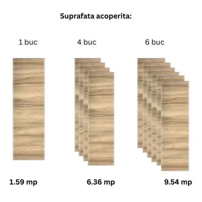 Panou decorativ riflaj WPC, Naimeed D7552, sistem de imbinare straight, aspect rafinat si montaj usor, 260x61.1x0.9cm, stejar natur