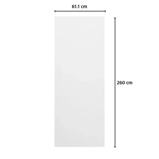 Panou decorativ riflaj WPC, Naimeed D7562, sistem de imbinare tip ''U'', aspect rafinat si montaj usor, 260x61.1x0.9cm, alb