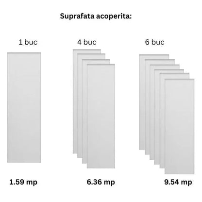Panou decorativ riflaj WPC, Naimeed D7564, sistem de imbinare tip ''U'', aspect rafinat si montaj usor, 260x61.1x0.9cm, alb striat