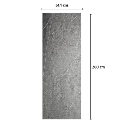 Panou decorativ riflaj WPC, Naimeed D7557, sistem de imbinare straight, aspect rafinat si montaj usor, 260x61.1x0.9cm, gri marmorat