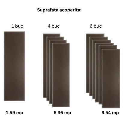 Panou decorativ riflaj WPC, Naimeed D7558, sistem de imbinare straight, aspect rafinat si montaj usor, 260x61.1x0.9cm, maro