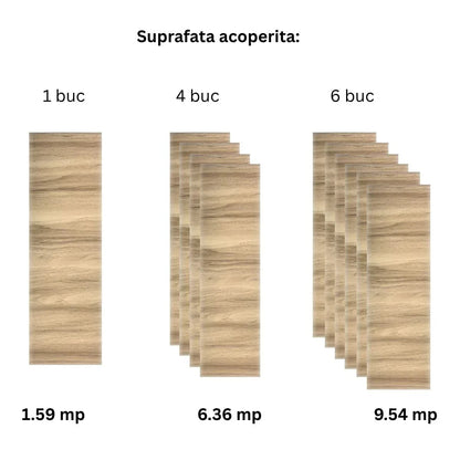 Panou decorativ riflaj WPC, Naimeed D7560, sistem de imbinare tip ''U'', aspect rafinat si montaj usor, 260x61.1x0.9cm, stejar natur