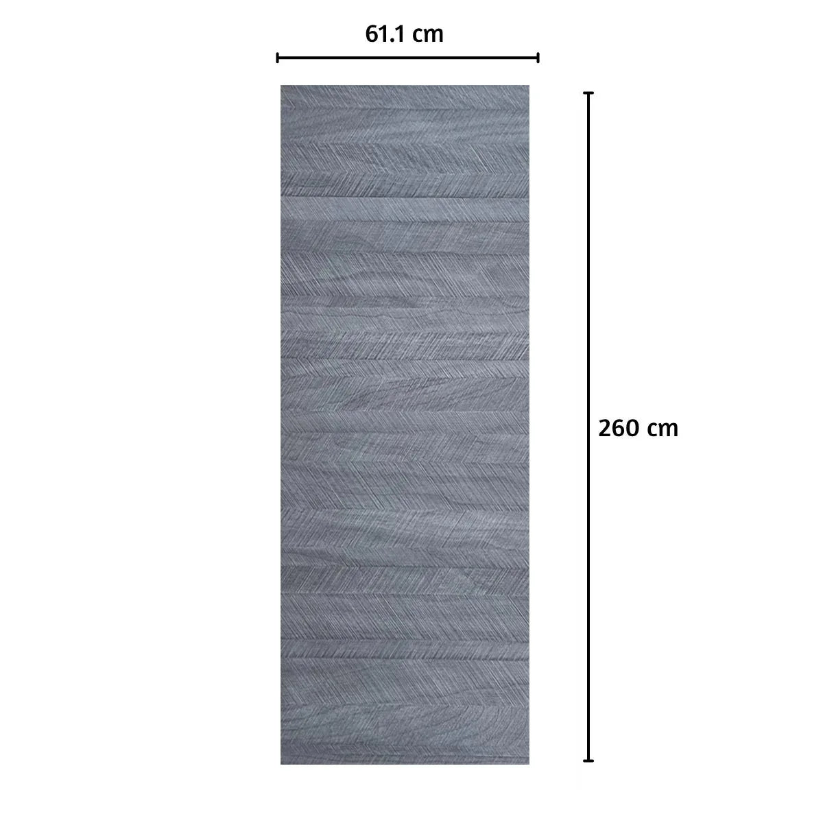 Panou decorativ riflaj WPC, Naimeed D7563, sistem de imbinare tip ''U'', aspect rafinat si montaj usor, 260x61.1x0.9cm, gri