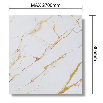 Panou decorativ, riflaj, polimer rigid, Naimeed D7611, Dimensiuni 270x30.5x0.45cm, Alb