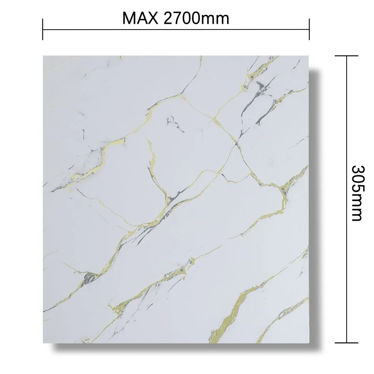 Panou decorativ, riflaj, polimer rigid, Naimeed D7618, Dimensiuni 270x30.5x0.45cm, Alb
