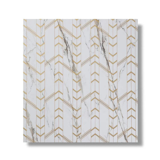Panou decorativ, riflaj, polimer rigid, Naimeed D7620, Dimensiuni 270x30.5x0.45cm, Alb