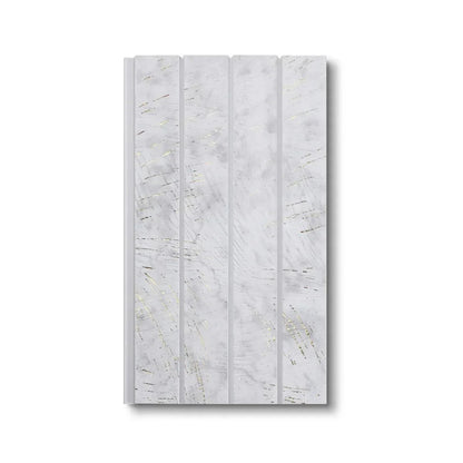 Panou decorativ, riflaj, polimer rigid, Naimeed D7623, Dimensiuni 270x16.5x1.1cm, Alb/Auriu
