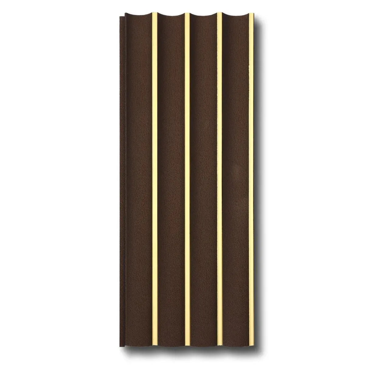 Panou decorativ, riflaj, polimer rigid, Naimeed D7628, Dimensiuni 270x12x1cm, Maro ciocolatiu