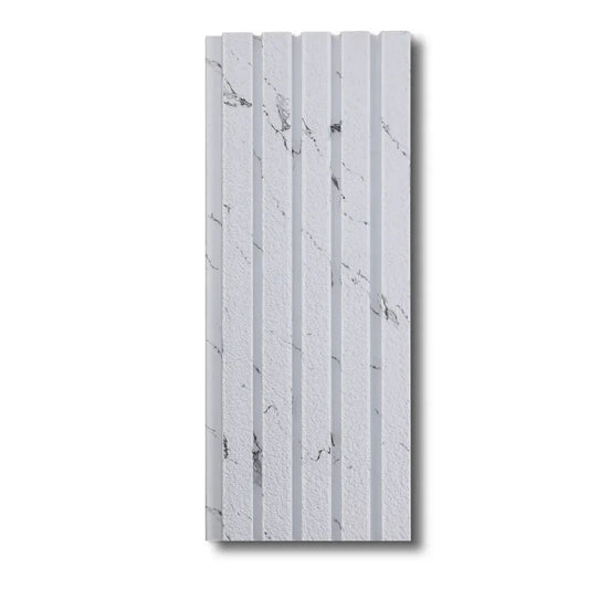 Panou decorativ, riflaj, polimer rigid, Naimeed D7631, Dimensiuni 270x11.8x1.1cm, Alb
