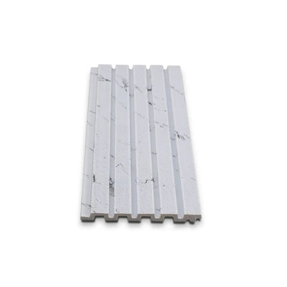 Panou decorativ, riflaj, polimer rigid, Naimeed D7631, Dimensiuni 270x11.8x1.1cm, Alb