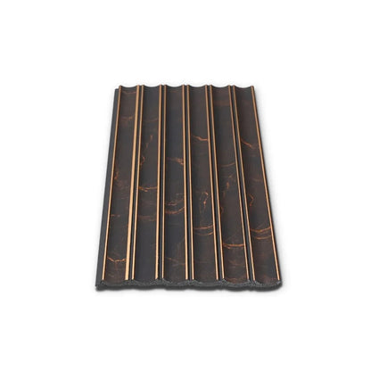 Panou decorativ, riflaj, polimer rigid, Naimeed D7632, Dimensiuni 270x12x0.55cm, Negru Bronz