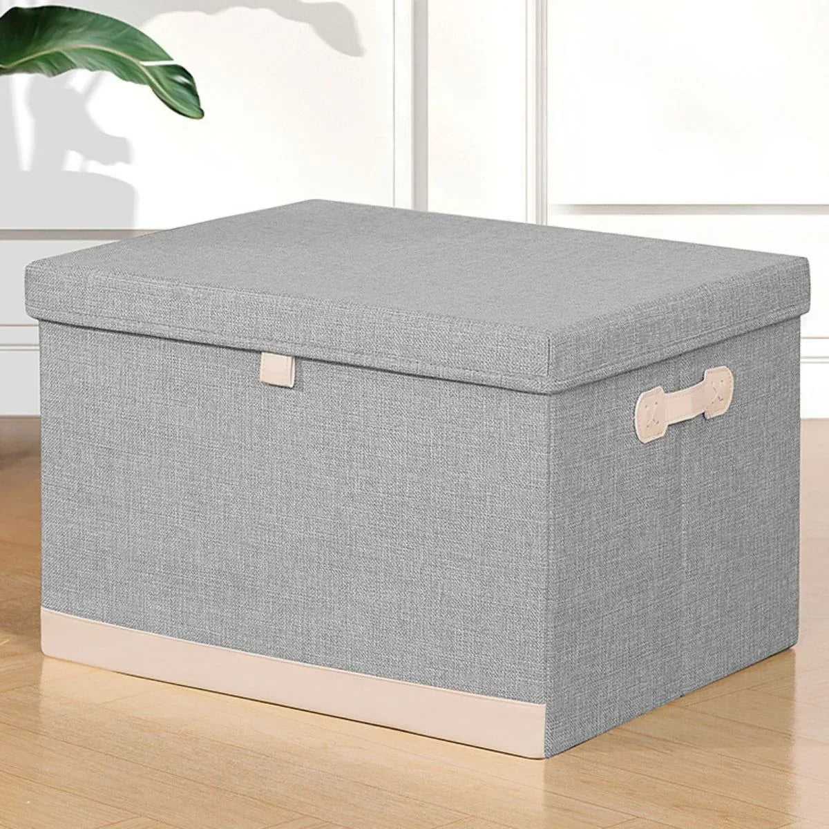 Cutie Depozitare Multifunctionala, Naimeed D7659, pliabilă, cu capac, dimenisuni 45x35x24.5cm, Gri