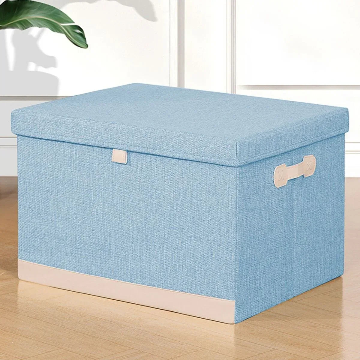 Cutie Depozitare Multifunctionala, Naimeed D7667, pliabilă, cu capac, dimenisuni 45x35x24.5cm, Albastru deschis