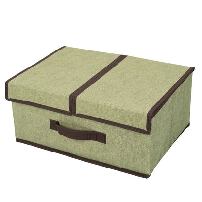 Cutie depozitare din poliester, pliabila, cu dubla acoperire si compartimentare flexibila, Naimeed D7671, dimensiuni 35x25x15cm, verde