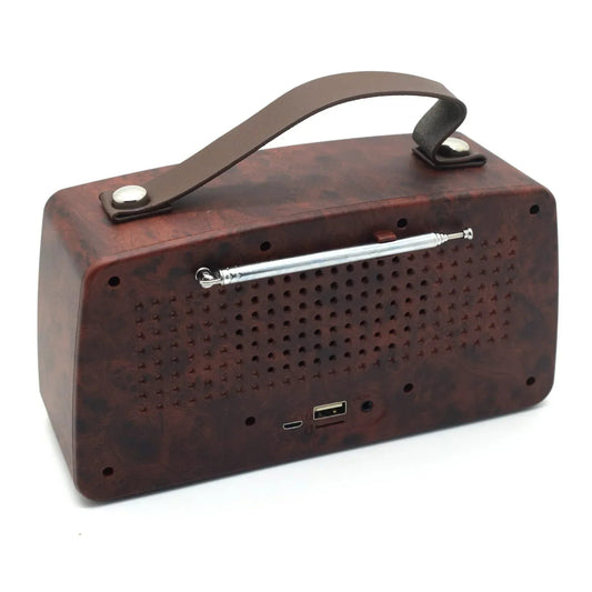 Boxa portabila NewRixing NR-4013, Negru-Crem, Retro style, 1500mAh, 10W, D1267a