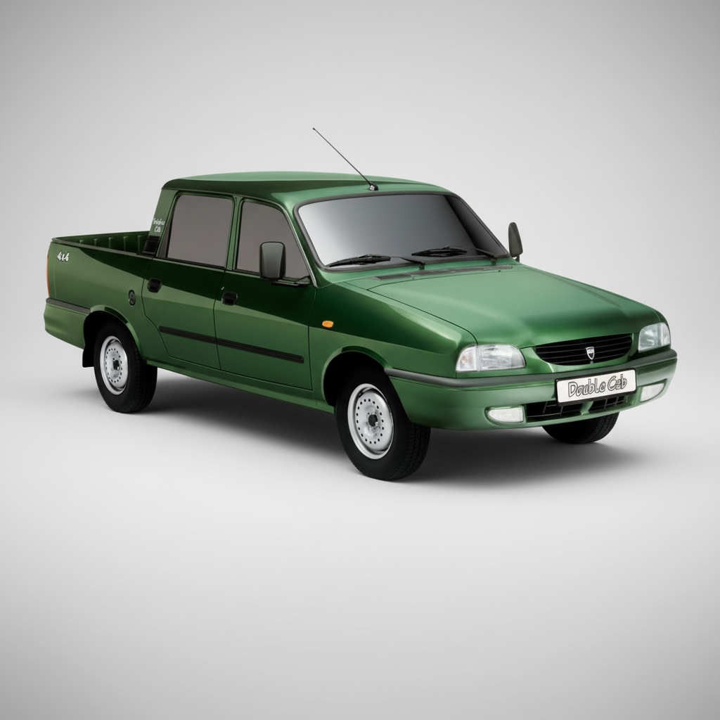 Covorase Tip Tavita Compatibile Dacia 1304 Pick-up Double Cab, Negru