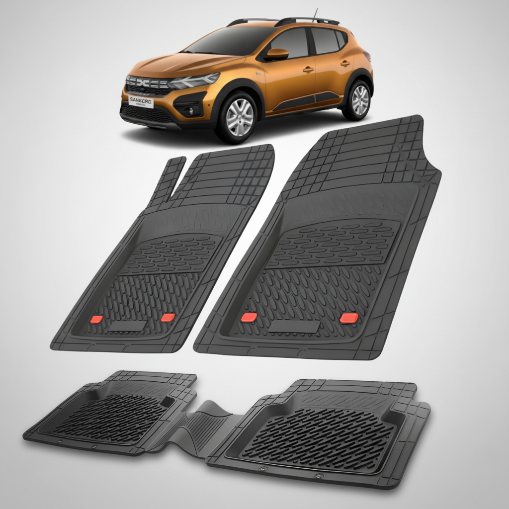 Covorase Tip Tavita Compatibile Dacia Sandero III Stepway 2023-2025 , Negru