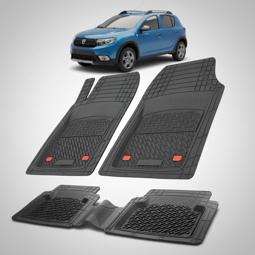 Covorase Tip Tavita Compatibile Dacia Sandero Stepway 2016-2020 , Negru