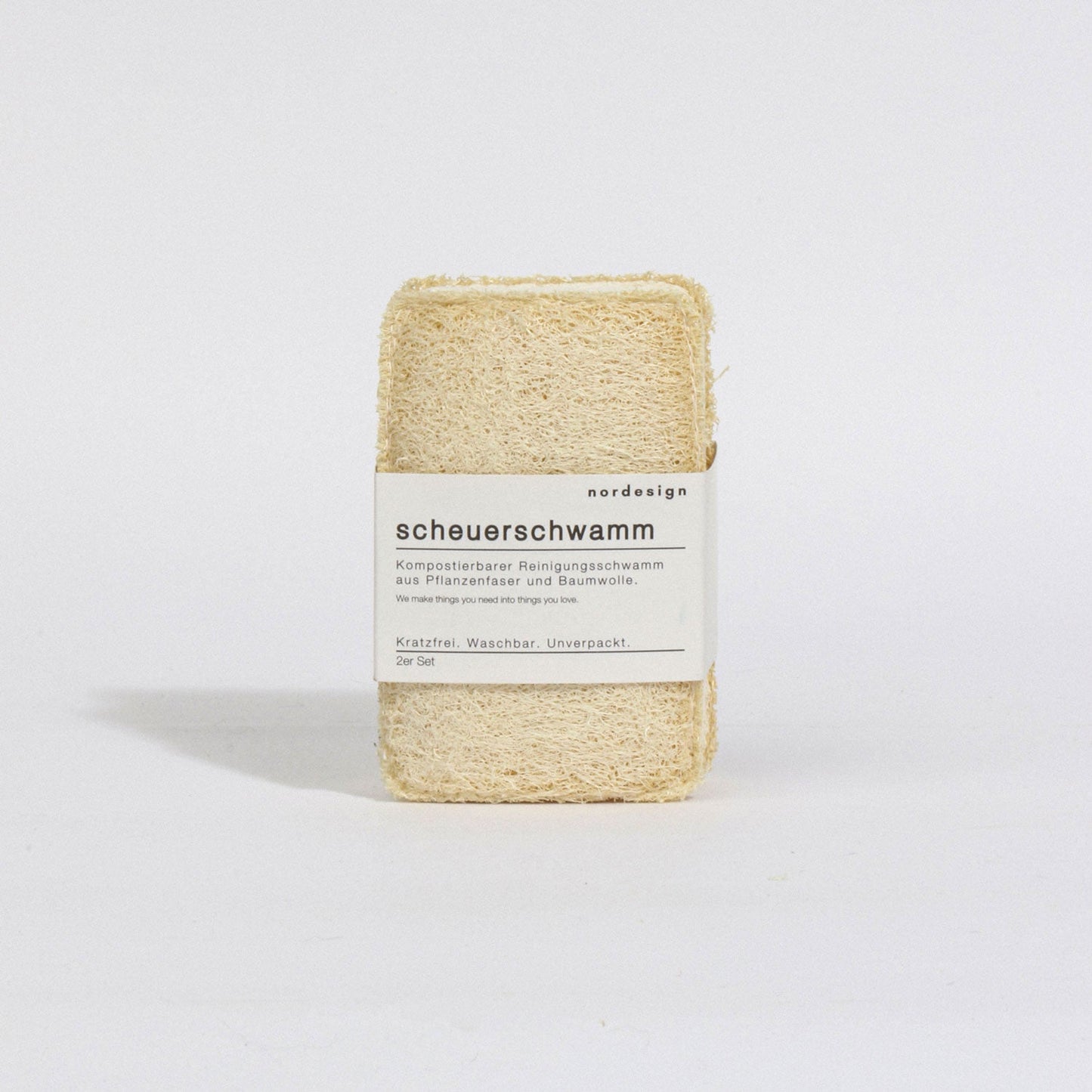Burete pentru vase din celuloză și fibre de sisal, 100% natural (set 2 buc.)