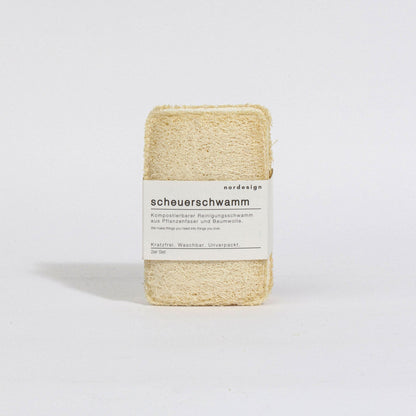 Burete pentru vase din celuloză și fibre de sisal, 100% natural (set 2 buc.)