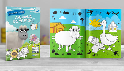 Animale Domestice - Carte de colorat cu Realitate Augmentată, 4D