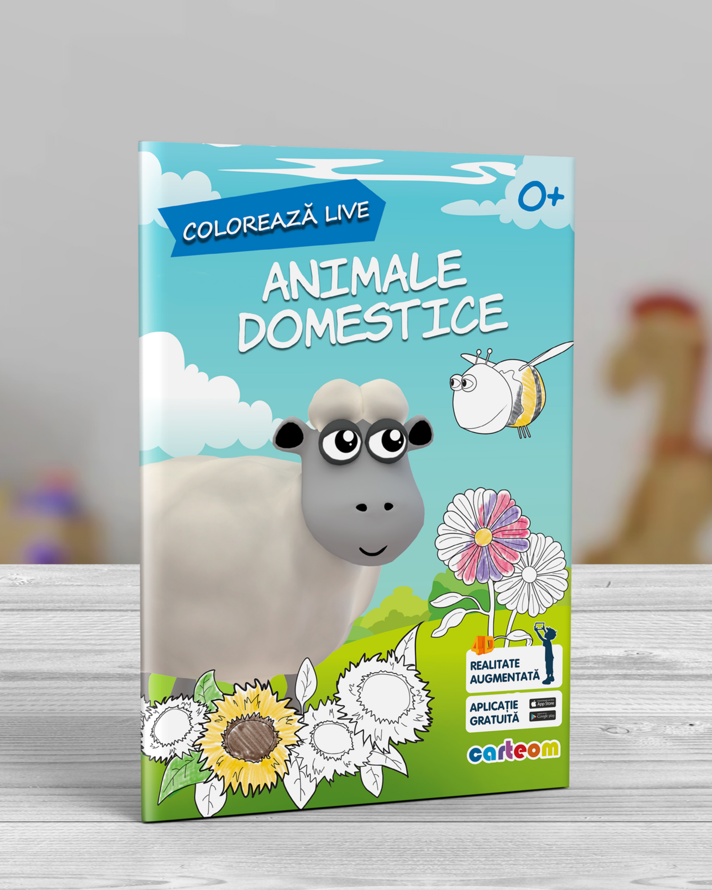 Animale Domestice - Carte de colorat cu Realitate Augmentată, 4D