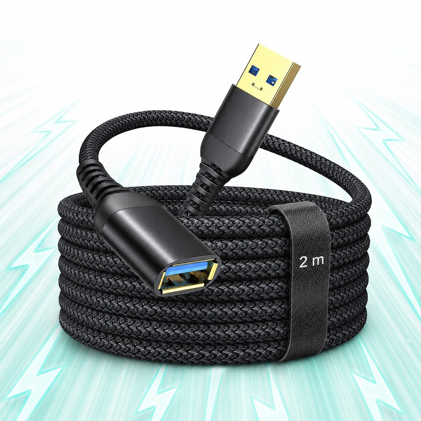 Cablu de date si Incarcare Rapida Timebox, 2m, Prelungire USB 3