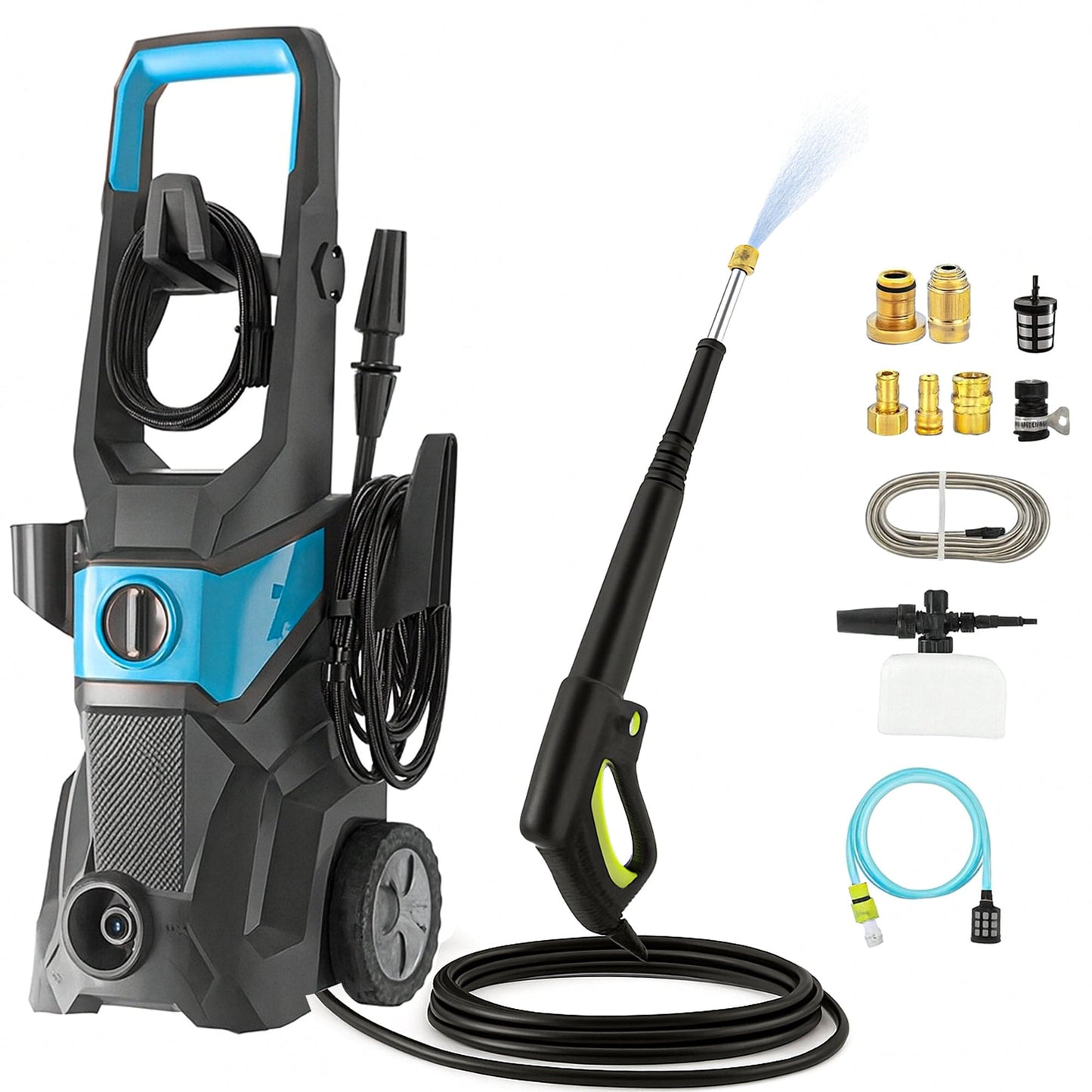 Aparat de Spalat cu Presiune Electric, 3600W, 5GPM, 9l/min, Albastru