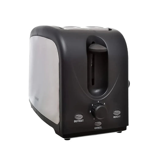 Prajitor de paine Sokany HJT-008S, 800 W, 2 felii, Grad de rumenire ajustabil, Functie dezghetare, Negru/Inox