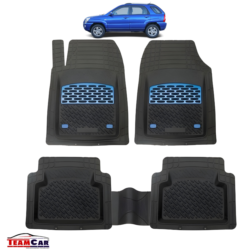 Hyundai Tucson I (2004-2009) Covorase Auto TeamCar®- Cauciuc Tip Tavita Blue