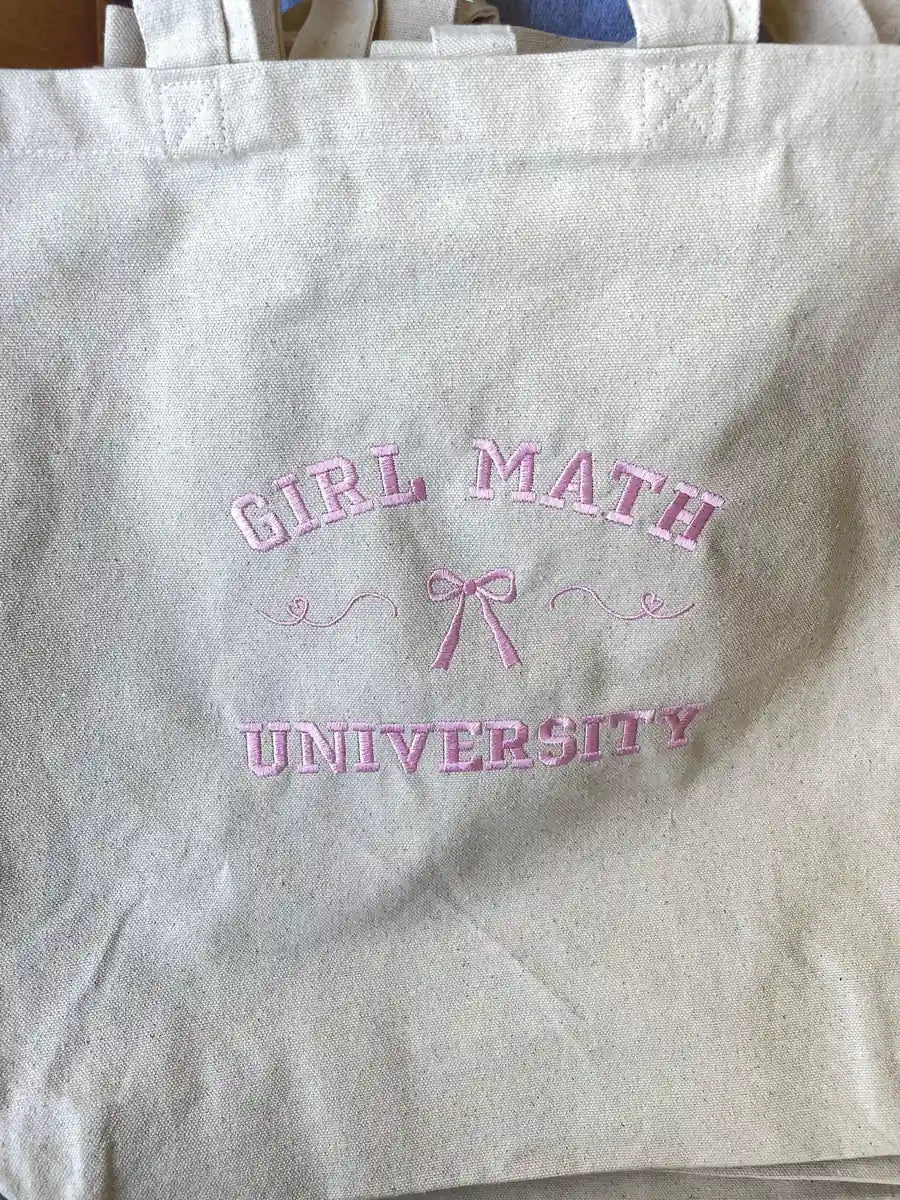 Girl math tote bag