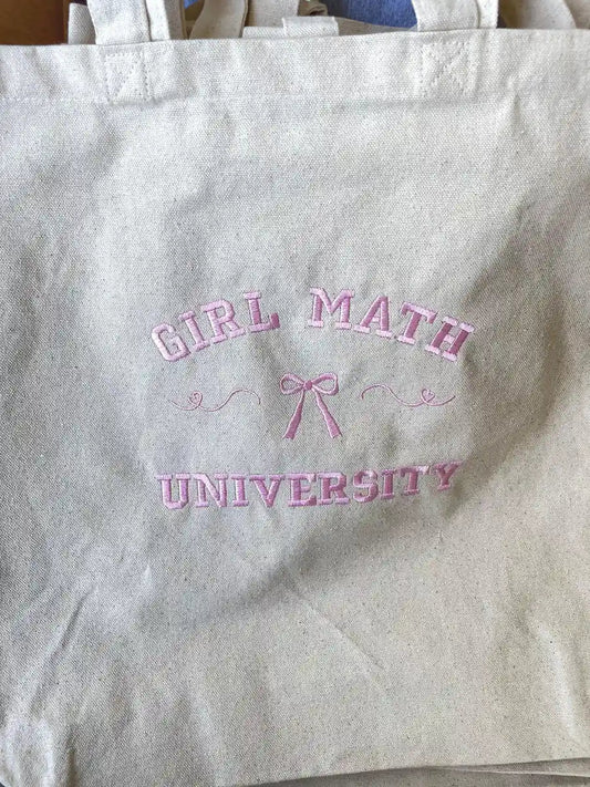 Girl math tote bag