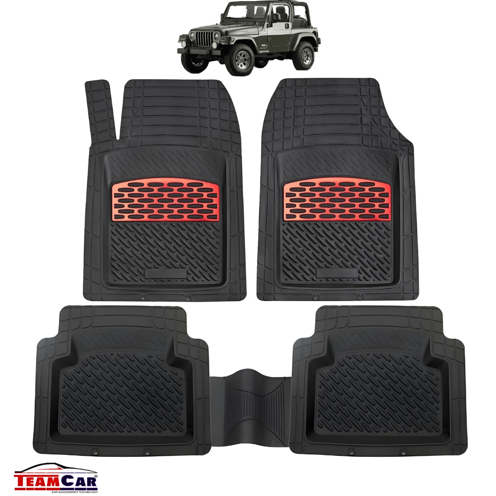 Jeep Wrangler TJ Covorase Auto TeamCar® Tip Tavita Compatibile (1997–2006) Red