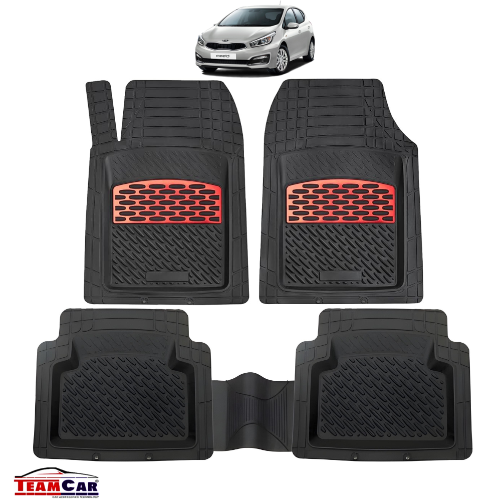 Kia Ceed II Covorase Auto TeamCar® Tip Tavita Compatibile (2012–2018) Red