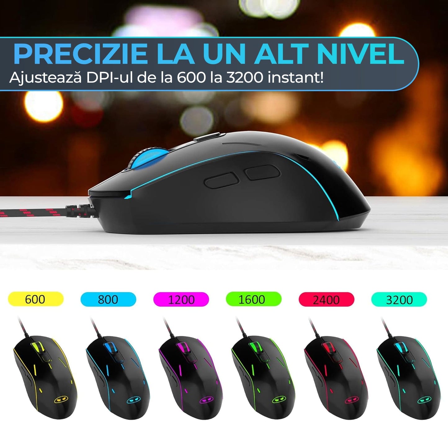 Kit Tastatura Timebox, Mouse Gaming, RGB, 104 taste, Negru