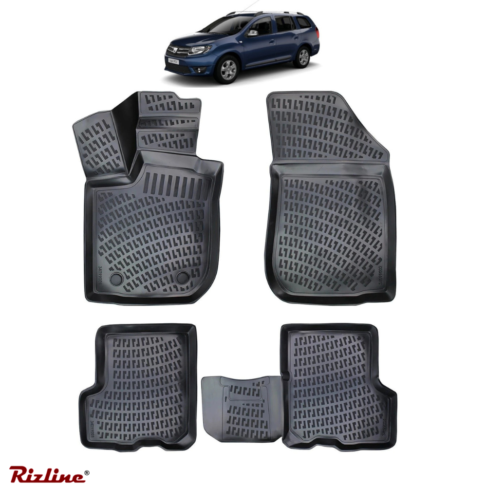Covorase auto tip tavita Rizline 3D – Dacia Logan 2 MCV (2013–2024) – Set fata + spate