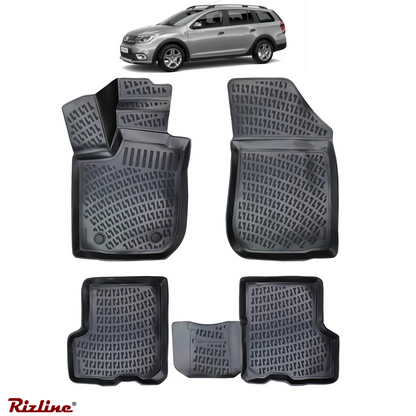 Covorase auto tip tavita Rizline 3D – Dacia Logan 2 MCV Stepway (2013–2024) – Set fata + spate
