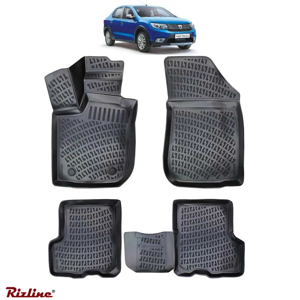 Covorase auto tip tavita Rizline 3D – Dacia Logan 2 Stepway (2013–2024) – Set fata + spate