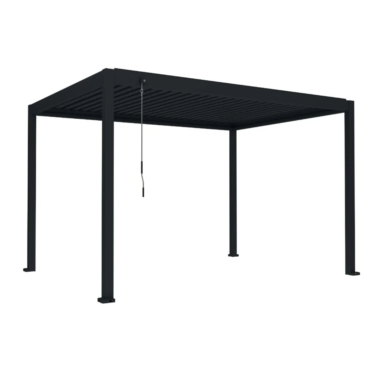 Pergola bioclimatica, aluminiu, Naimeed D6806, 400x300x250cm, Negru