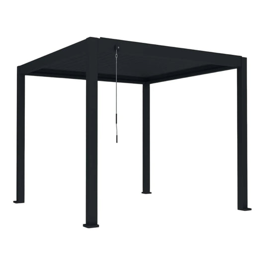 Pergola bioclimatica, aluminiu, Naimeed D6800, 300x300x250cm, Negru