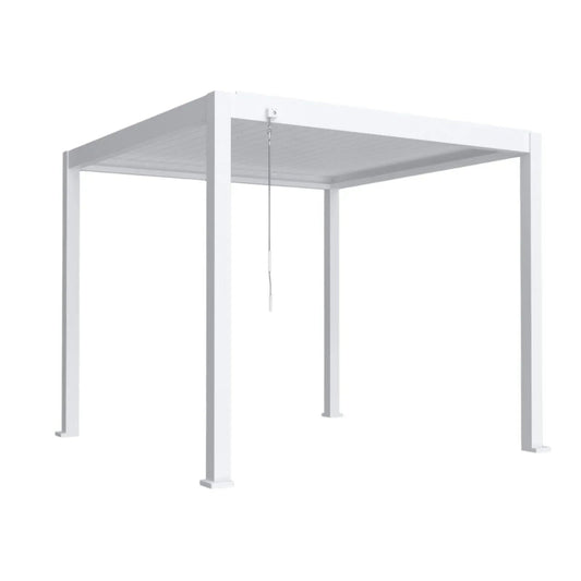Pergola bioclimatica, aluminiu, Naimeed D6801, 300x300x250cm, Alb