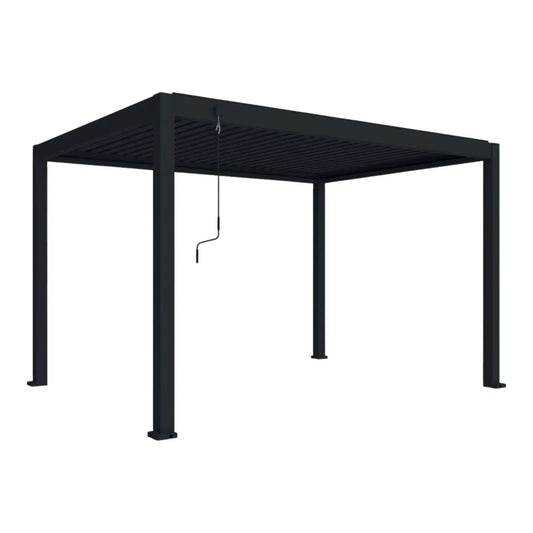 Pergola bioclimatica, aluminiu, Naimeed D6803, 400x300x250cm, Negru